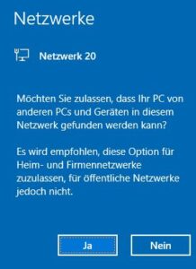 Hinweis zum Auffinden von PCs im Netzwerk