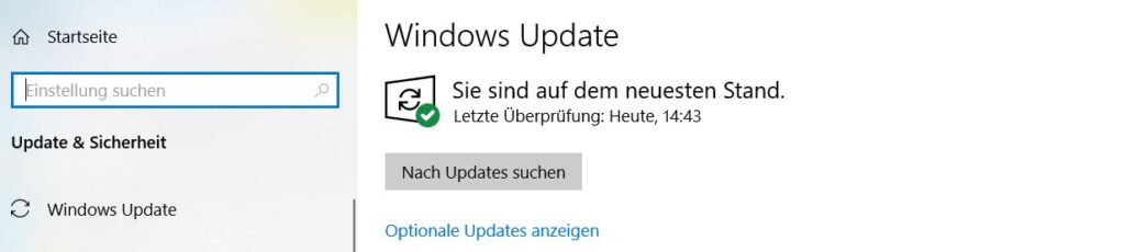 Aufruf Windows-Update